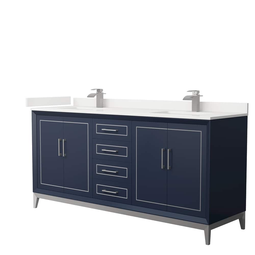 Marlena 72-inch Double Vanity, Quartz Top