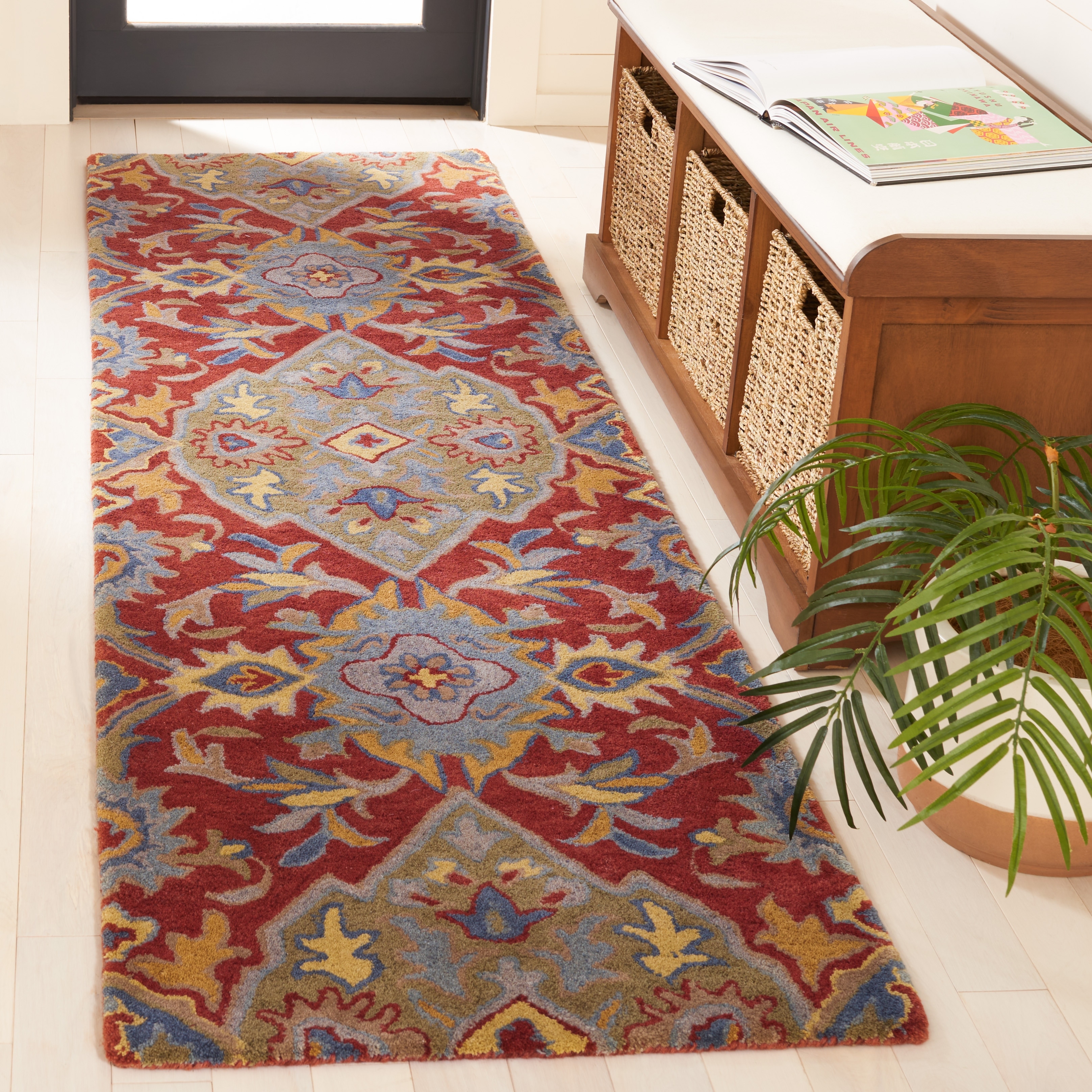 SAFAVIEH Wollteppich, Handgefertigt, 70 X 180 Cm – Traditionell-orientalisch, Weich Und Farbenfroh, Ideal Für Wohnzimmer