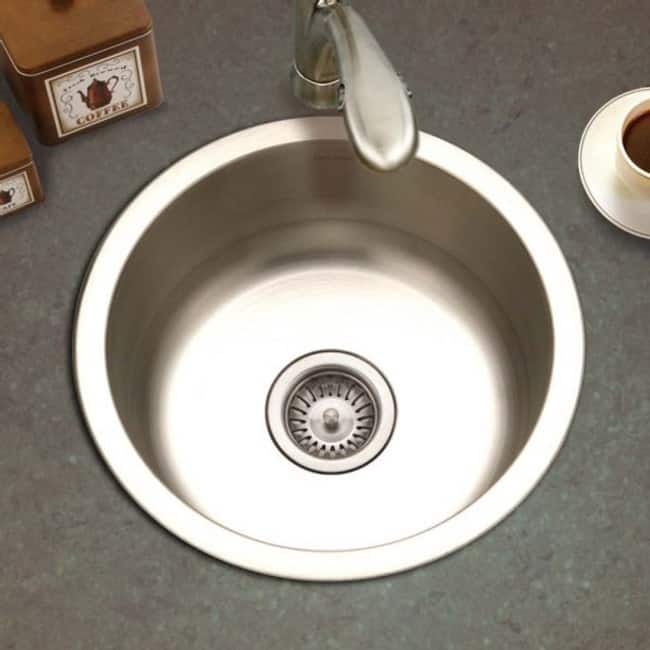 Houzer Medallion 17-1/2" Single Basin Drop In 18-Gauge Stainless Steel - Stainless Steel