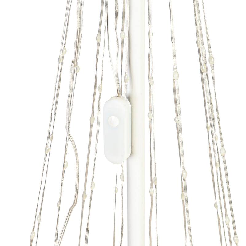 47 in. White Indoor/Outdoor Cone tree with RGB Lights