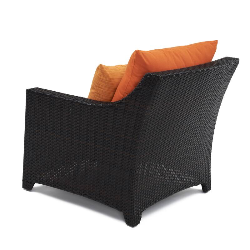 Deco 3 Piece Aluminum Outdoor Patio Club Chairs & Side Table