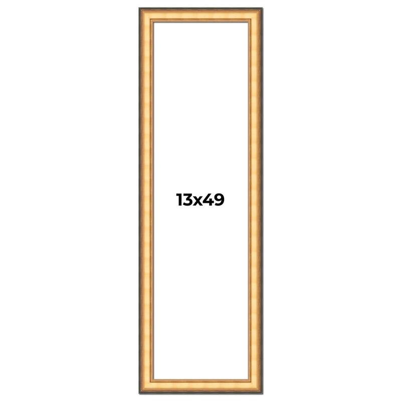 13x49 Frame Gold Plein Aire Solid Wood Picture Frame Width 2 Inches |