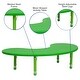 preview thumbnail 16 of 41, 35"Wx65"L Half-Moon Plastic Adjustable Activity Table for 8 - 65"D x 35"W x 14.5" - 23.75"H