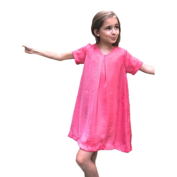 Shop A Bird Little Girls Rose Short Sleeve Joy Casual Trendy Dress Overstock 27103291