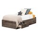 preview thumbnail 9 of 18, South Shore Ulysses Coastal Twin Size Mates Bed 3 Storage Drawers