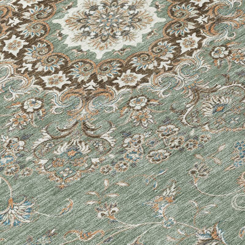 Machine Washable Indoor/ Outdoor Traditional Niko Chantille Rug