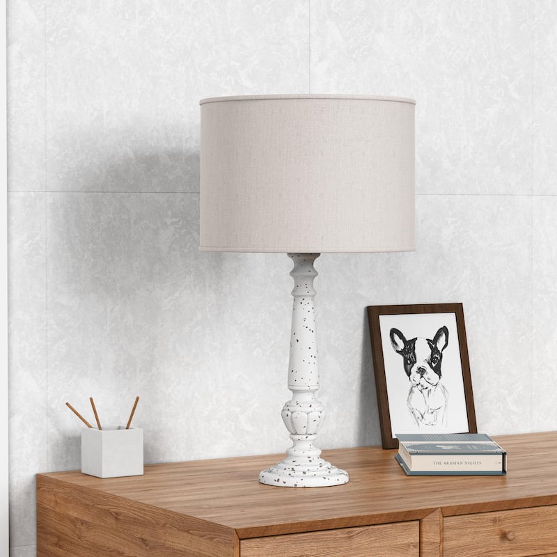Rustic Table Lamp Bedside Nightstand Lamp Set of 2
