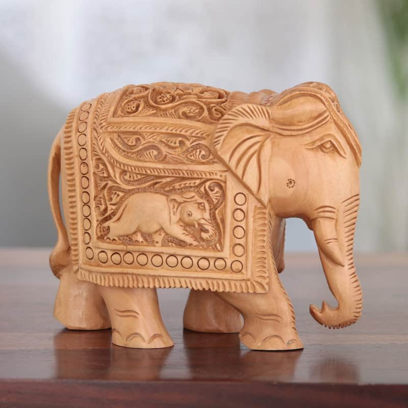 Novica Handmade IN - Indian Grandeur Wood Sculpture