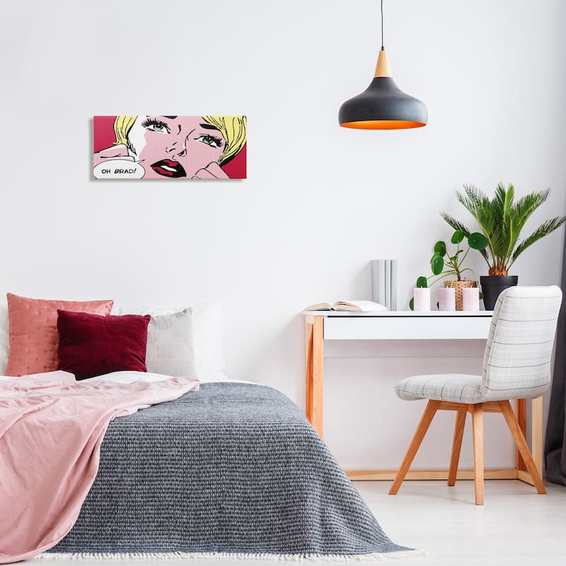 Stupell Iconic Pop Comic Woman Canvas Wall Art Design By Sheila B.