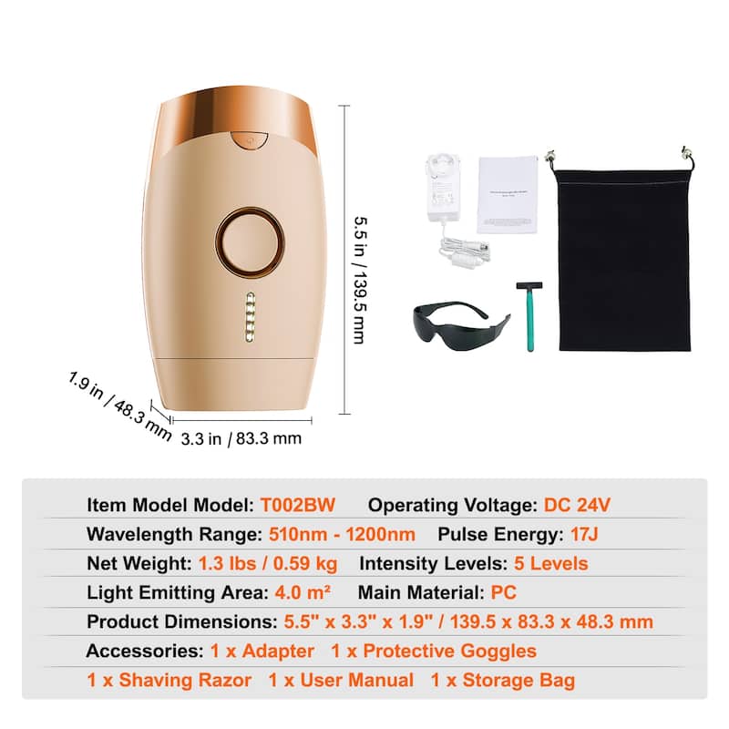 IPL Hair Removal for Legs, Armpits, Bikini Line, Whole Body