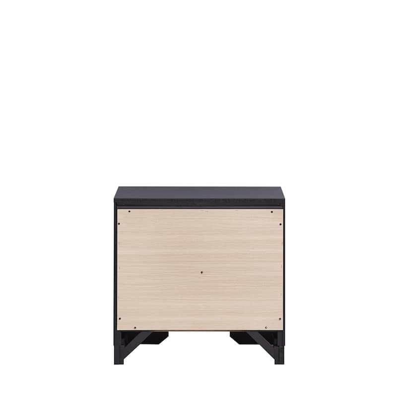 Modern Bedroom Cabinet with Two Drawers Storage Nightstand Bedside Table for Bedroom