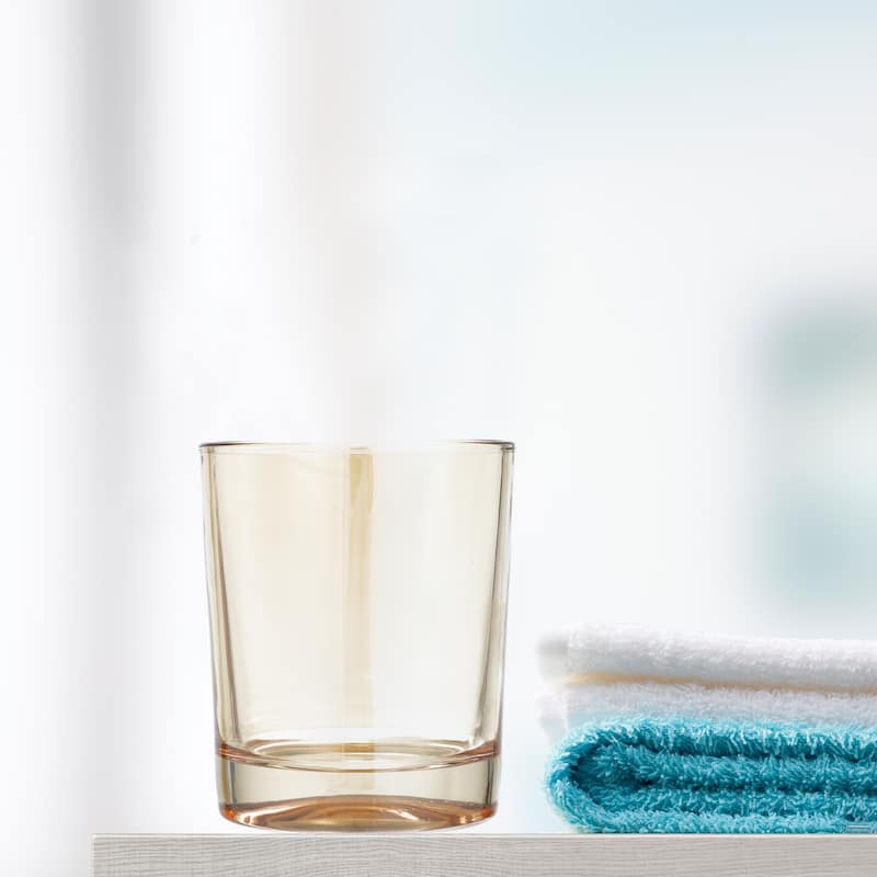 2pcs Bathroom Toothbrush Tumblers Glass for Kitchen Color Smoke Gray Amber - Smoke Gray Amber - Smoke Gray Amber