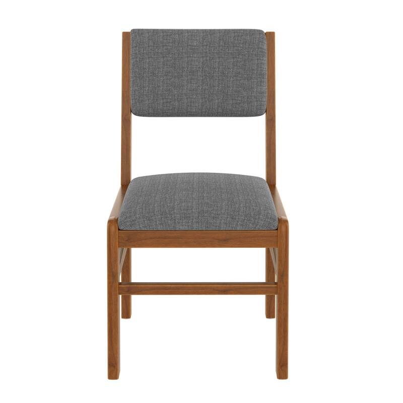 Rustic Modern 4 Seater Dining Table Set With Upholstered Chairs