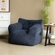 preview thumbnail 6 of 13, Pamapic Bean Bag Chair with Corduroy Cover and Armrests Blue