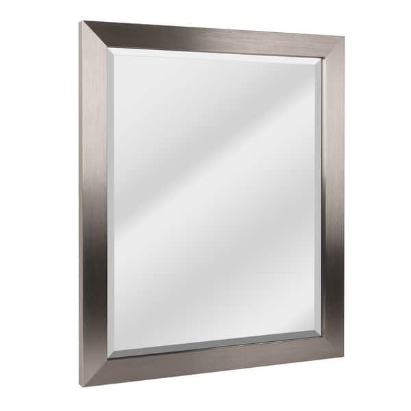 slide 2 of 6, Head West Modern Brush Nickel Wall Mirror - Brushed Nickel - Brushed Nickel - 26 X 32 26 X 32 - Brushed Nickel