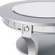 preview thumbnail 5 of 4, SEI Furniture Olivia Contemporary Mirrored Round Coffee Table in Matte Silver Details and Shelf