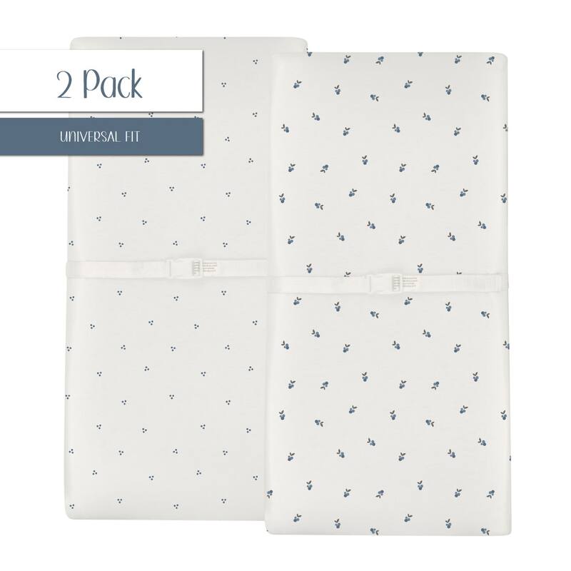 Ely's & Co. Baby Waterproof Changing Pad Cover Sheet Set - 2 Pack - 34" x 17"