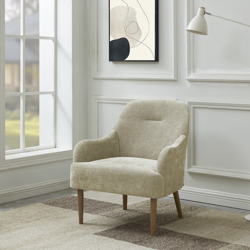 Accent Chair with Wood Legs