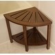 preview thumbnail 10 of 17, Solid Bamboo Spa Style Corner Bench Caramel