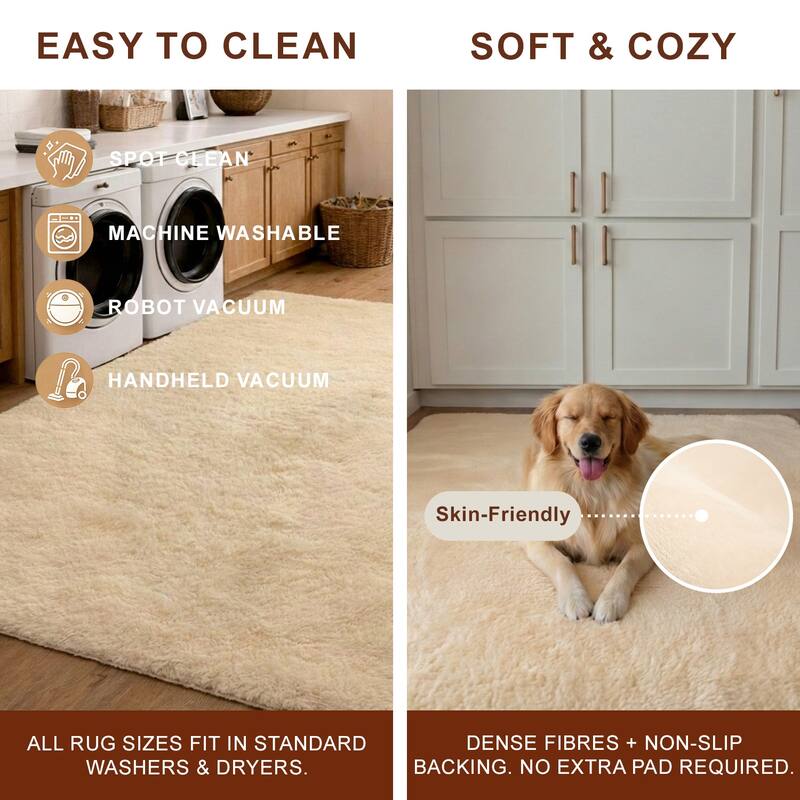 ECARPETGALLERY Argo Plush & Shags Machine Washable Area Rug