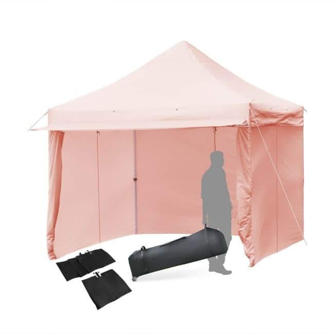 Pop up Gazebo with 4 Height and Adjust Folding Awning - 10' x 10' (L x W x H)