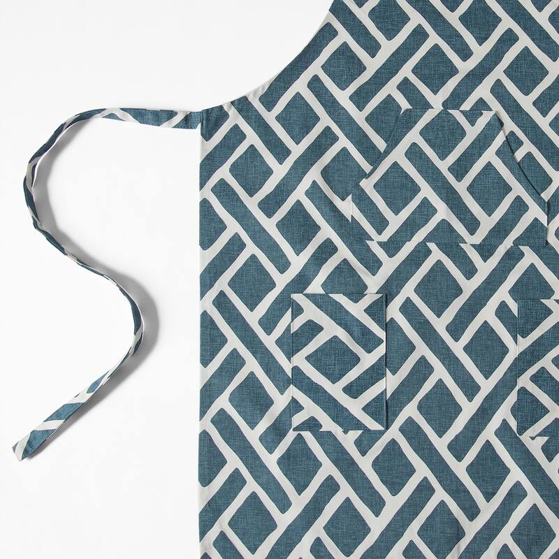 Exclusive Fabrics Martinique Printed Cotton Apron - 27 X 34