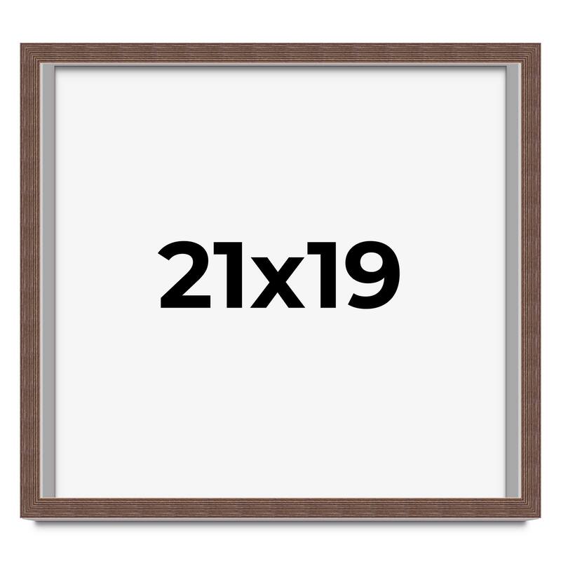 21x19 Shadow Box Frame Brown | 1.125 inches Deep Real Wood Rustic