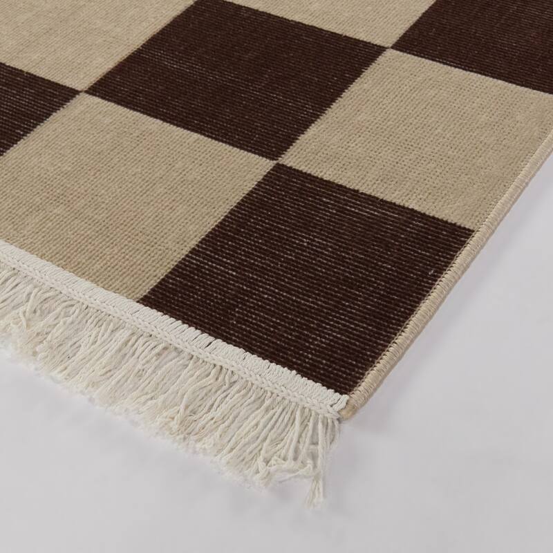 Pearse Checkered Color Block Area Rug