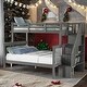 preview thumbnail 2 of 11, Stylish Twin-Over-Full Bunk Bed with Trundle, Storage Staircase and Guardrail for Bedroom, Stable and Safety, Grey