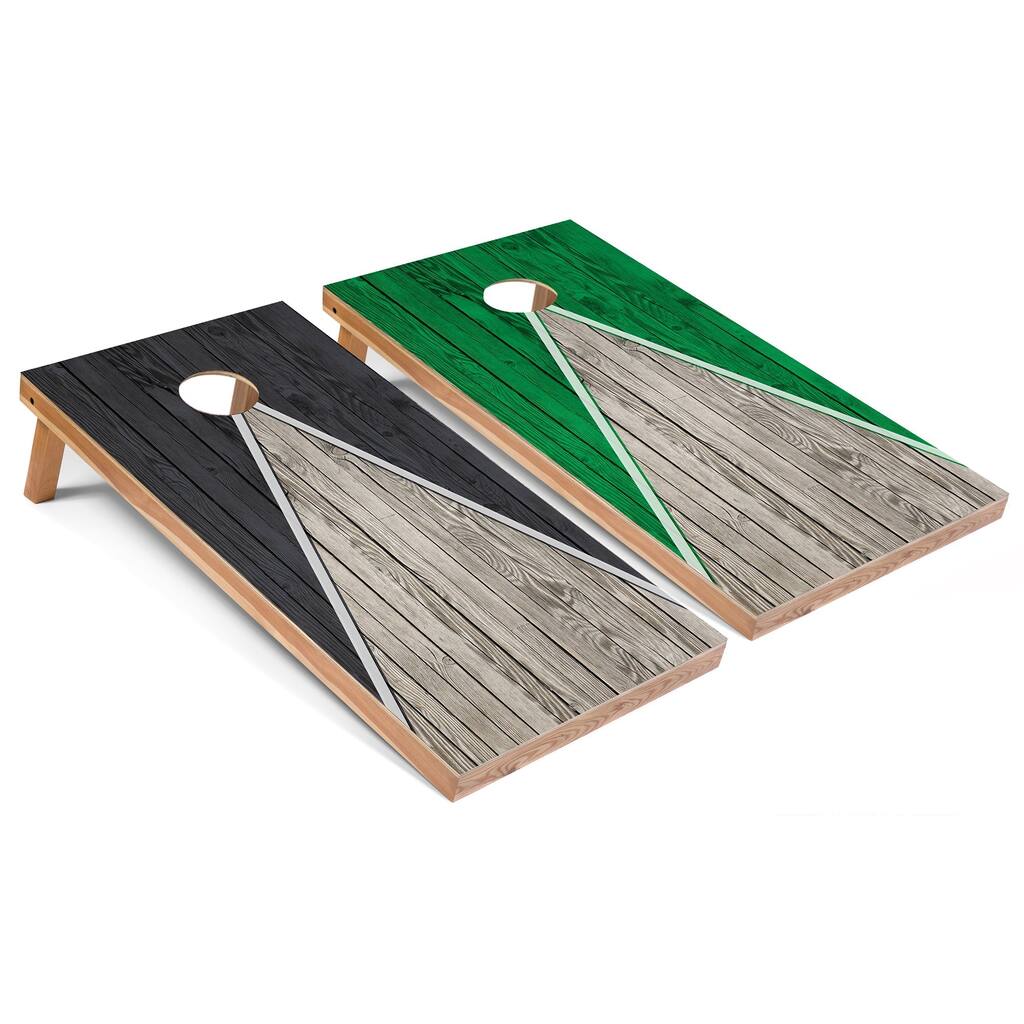 Dak Grey and Kelly Pyramid Premium 2x4 Cornhole Board Set