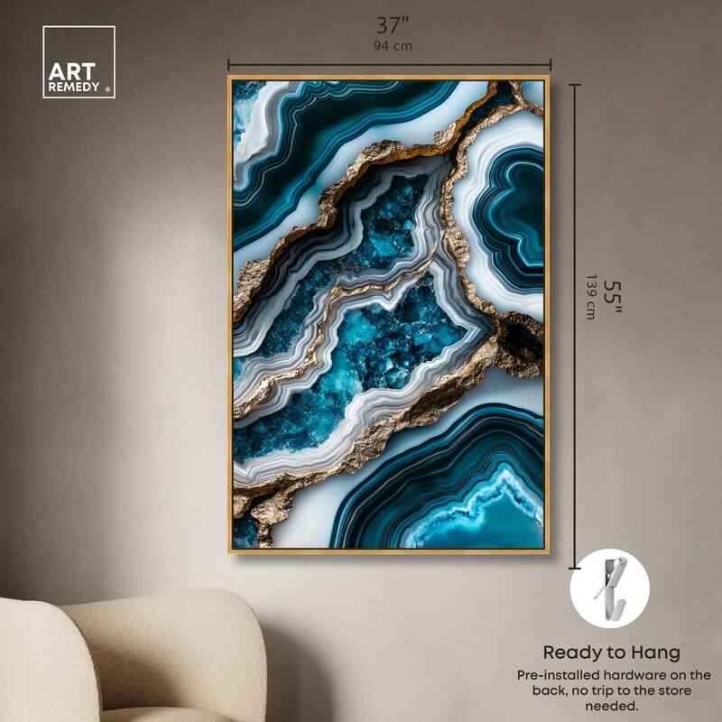 Teal Tides Treasure II Canvas by Art Remedy