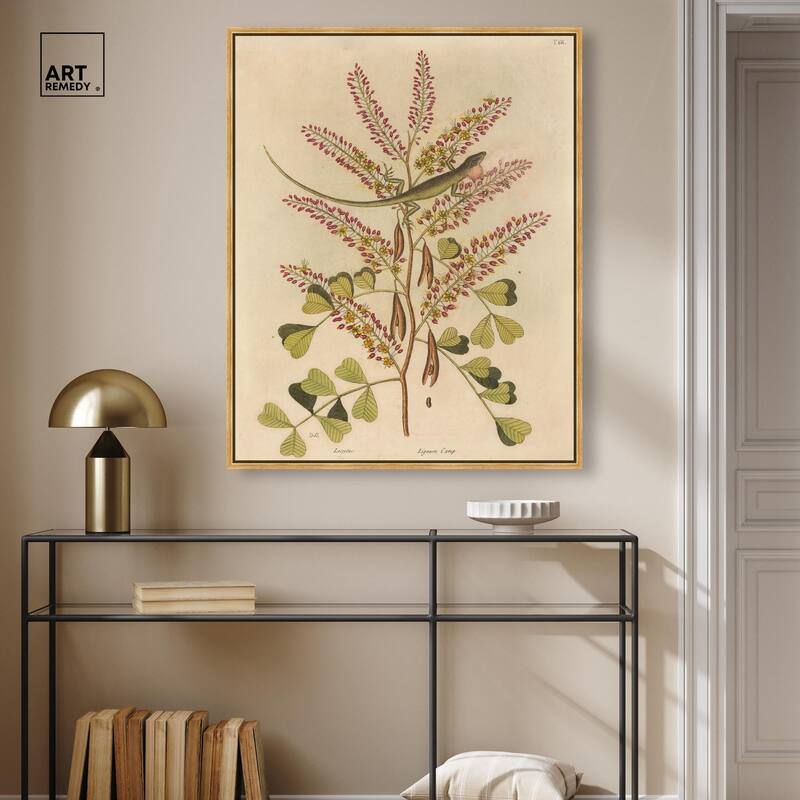 Green Lizard Canvas by Art Remedy