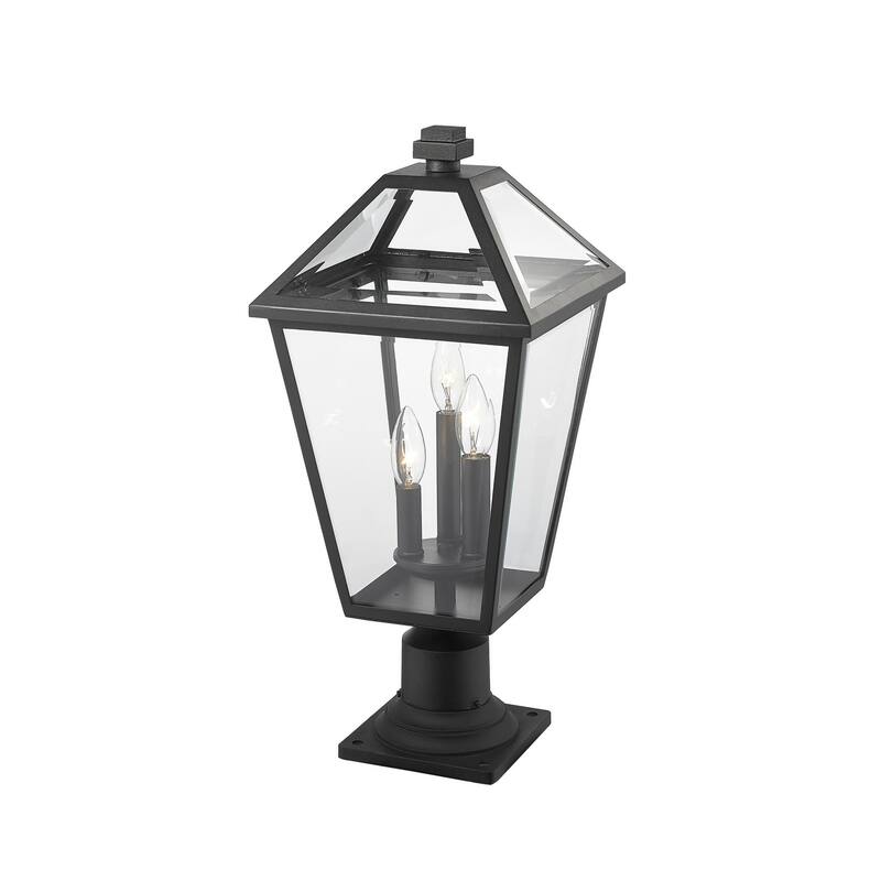 Z-Lite Talbot 3 Light 22" Tall Outdoor Pier Mount Post Light