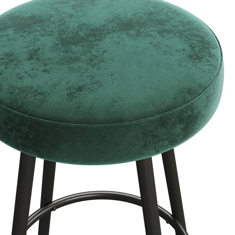 Middlebrook Designs Modern Faux Velvet Bar Stool (Set of 2)
