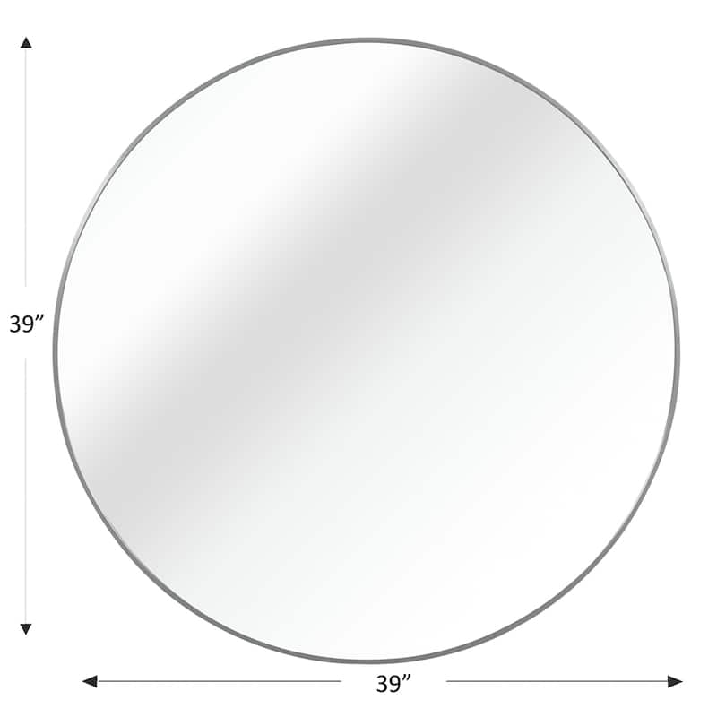 39 Inch Metal Round Bathroom Mirror