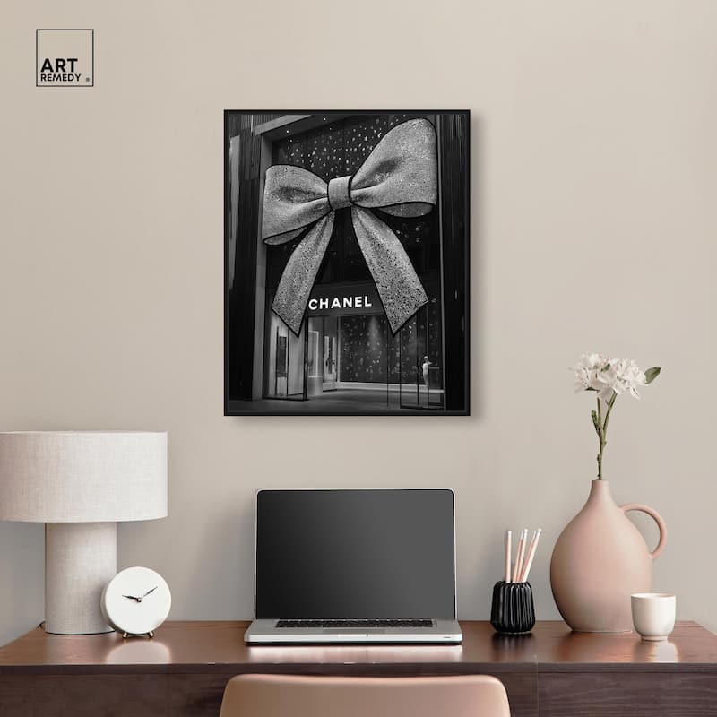 Big Bow Noir Store Canvas by Art Remedy