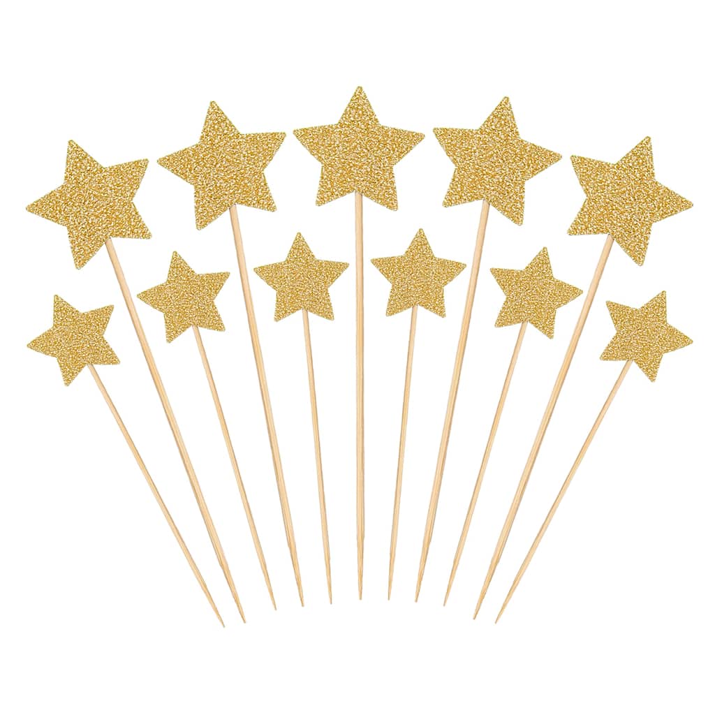 50Pcs Little Star Cupcake Toppers,Star Cupcake Picks Birthday Decoration