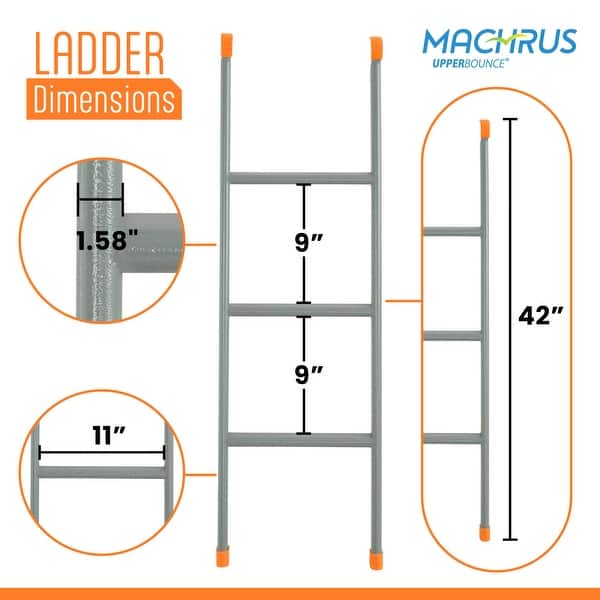 Machrus Upper Bounce 42" Trampoline Ladder with 3 Steps