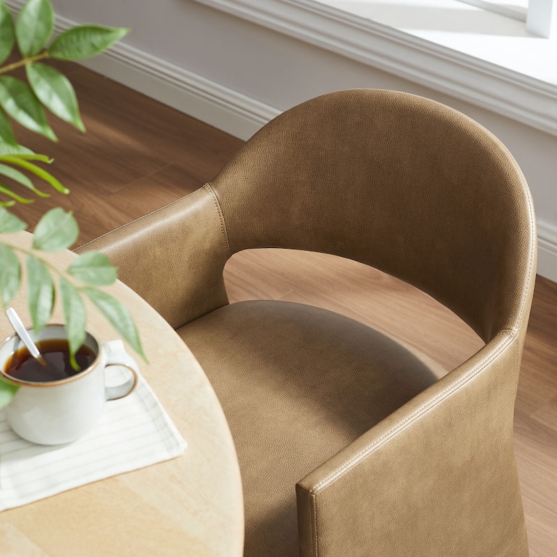 Talia Vegan Leather Dining Armchair