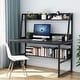 preview thumbnail 21 of 39, 47" Computer Desk with Hutch and Bookshelf All black