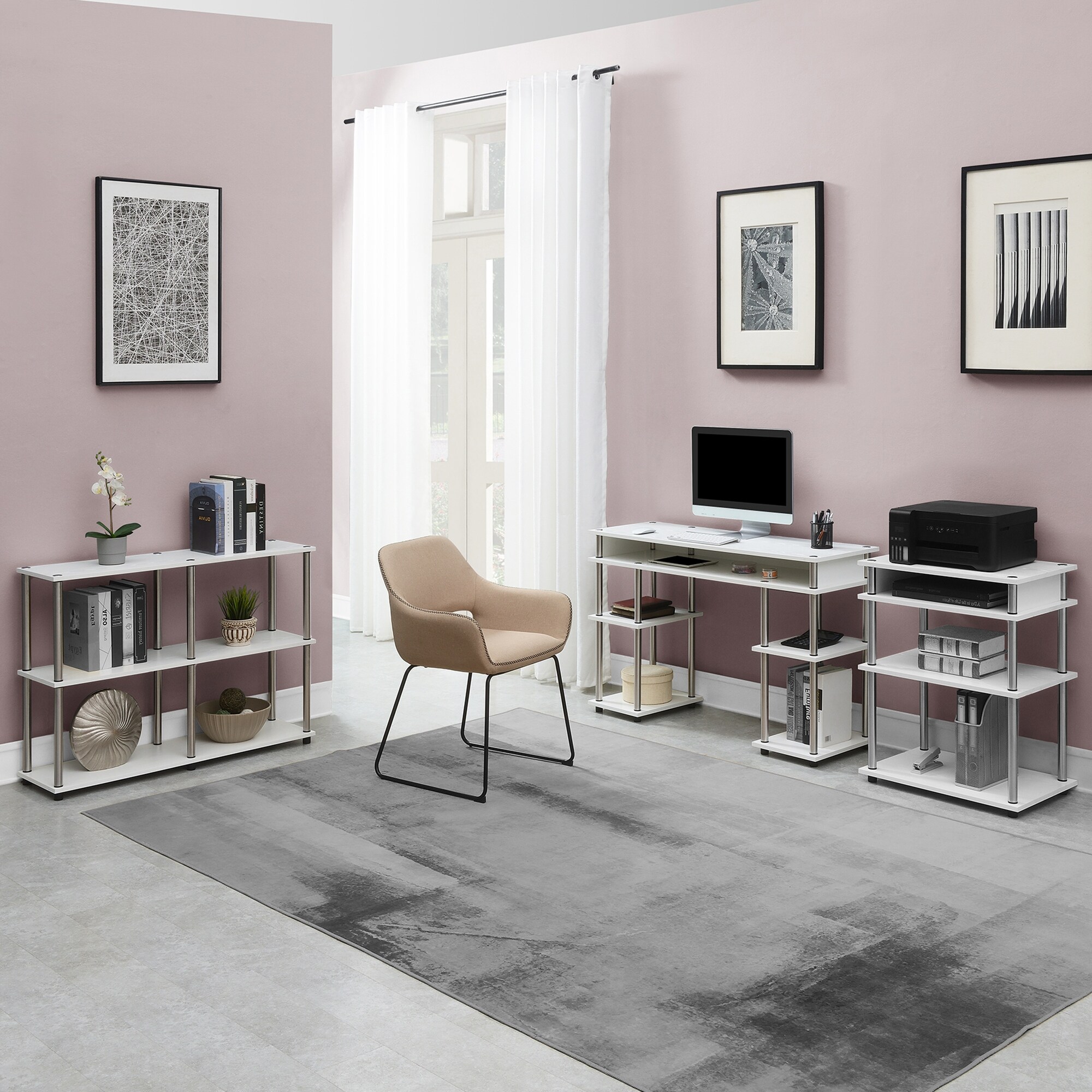 Printer console outlet table