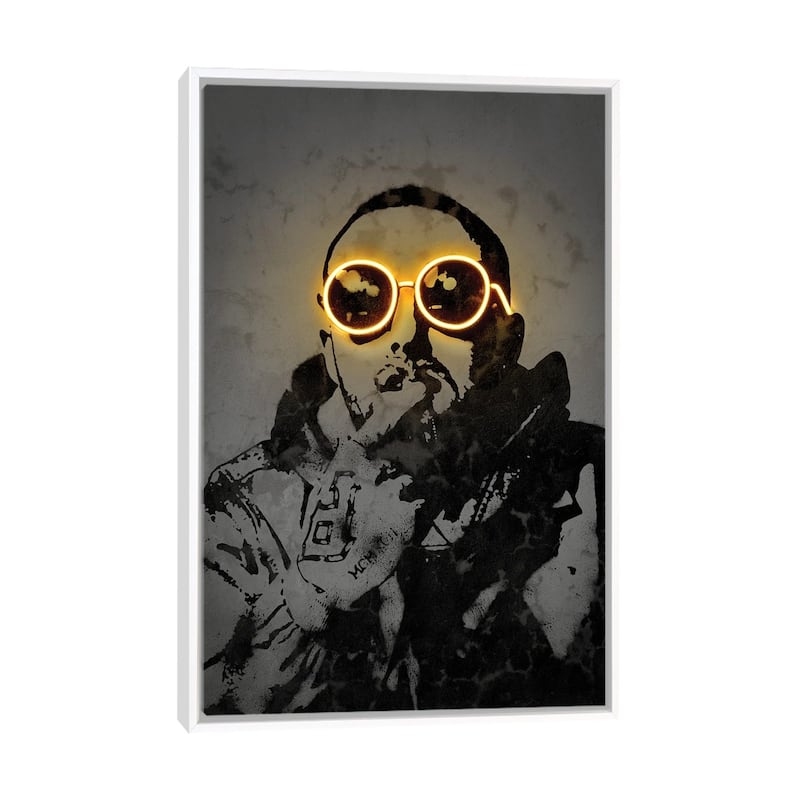 iCanvas "Mac Miller" by Octavian Mielu Framed Canvas Print - White - 40x26
