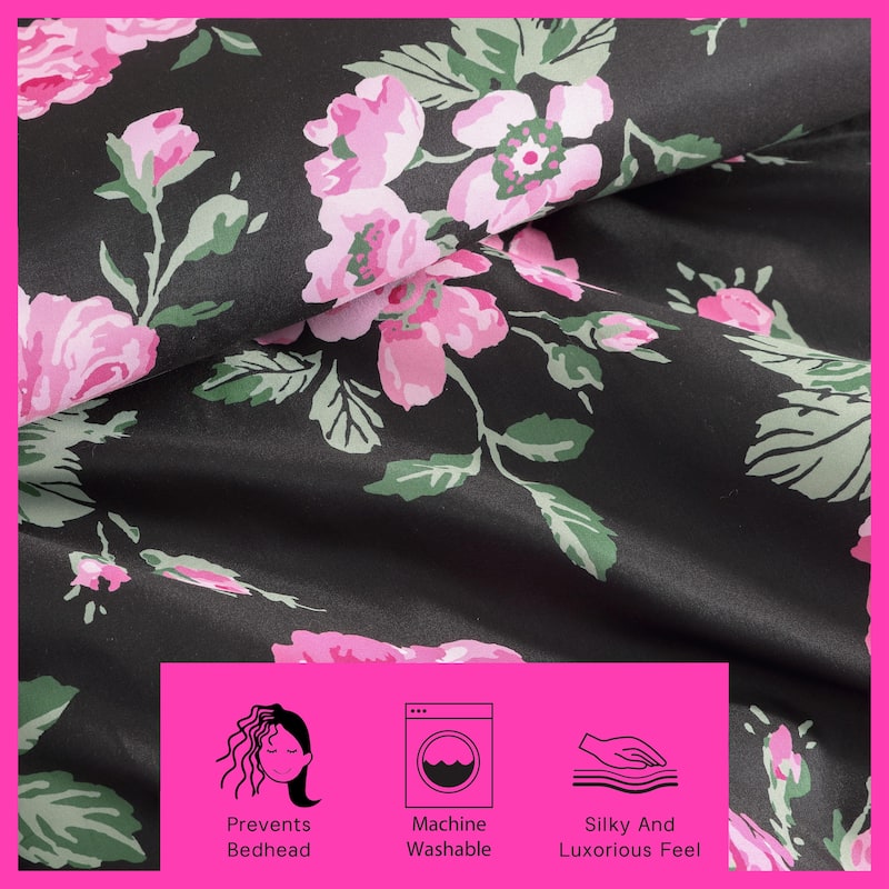 Betsey Johnson Garden Floral Pink Bonus Reversible Comforter Set