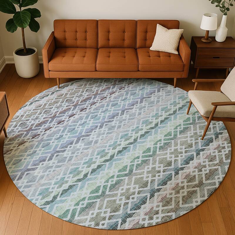 Machine Washable Indoor/ Outdoor Cabo Stripe Chantille Rug