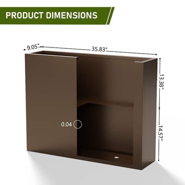 dimension image slide 1 of 6, Dovelina Modern Metal Rectangular Planter- Elevate Your Space, Indoors & Outdoors