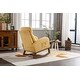 preview thumbnail 6 of 13, Modern Glider Chair, Recliner Armchair with Wood Legs and Side Pocket, Nursery Rocking Accent Chair with High Back