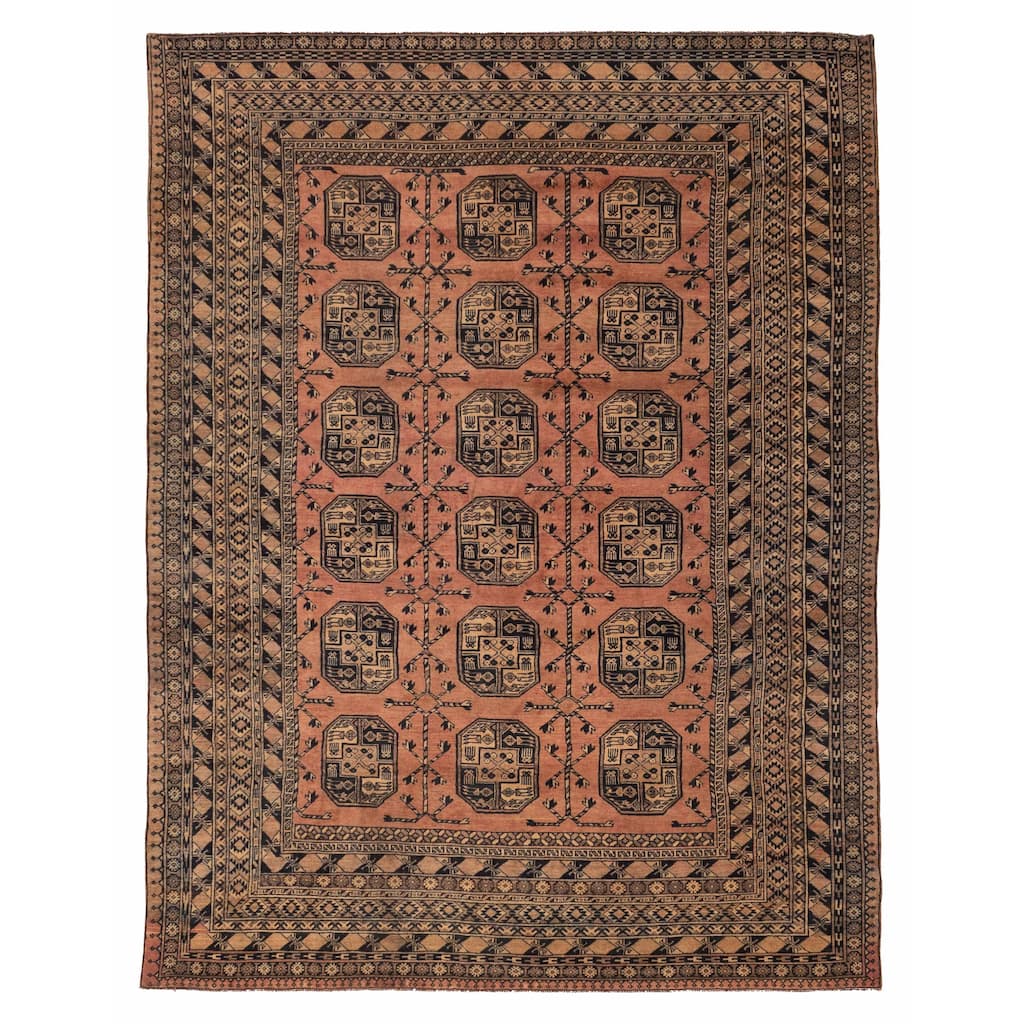ECARPETGALLERY Hand-knotted Finest Kargahi Copper Wool Rug - 7'9 x 10'2