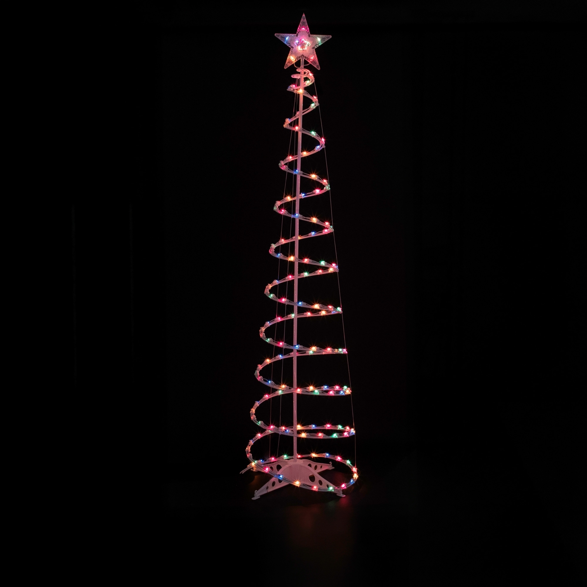 6' Pre-Lit Spiral Christmas Tree - Multi Color Lights