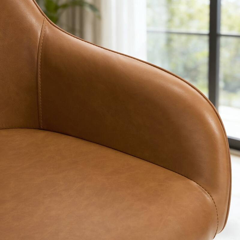 Swivel Upholstered Dining Chair Set of 2 Armchair with Beech Wood Legs - 33.3" H x 23.2" W x 22.4" D