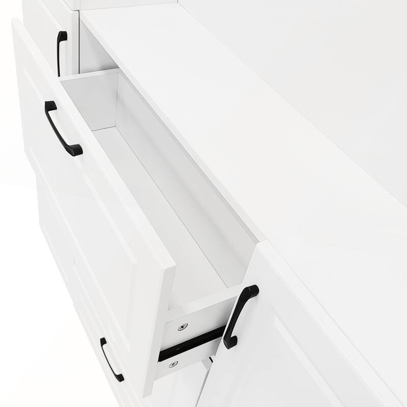 3-in-1 Entryway Bench with Integrated Shoe Cabinet and Foldable Seat for Entrance and Living Room